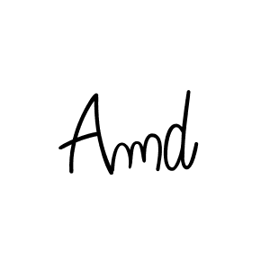 Make a beautiful signature design for name Amd. With this signature (Angelique-Rose-font-FFP) style, you can create a handwritten signature for free. Amd signature style 5 images and pictures png