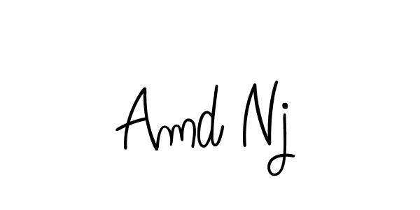 You should practise on your own different ways (Angelique-Rose-font-FFP) to write your name (Amd Nj) in signature. don't let someone else do it for you. Amd Nj signature style 5 images and pictures png