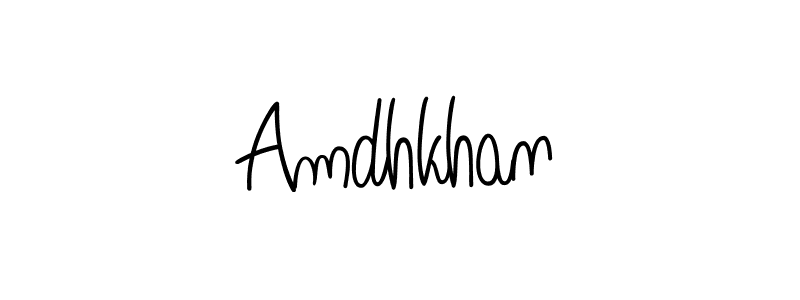 The best way (Angelique-Rose-font-FFP) to make a short signature is to pick only two or three words in your name. The name Amdhkhan include a total of six letters. For converting this name. Amdhkhan signature style 5 images and pictures png