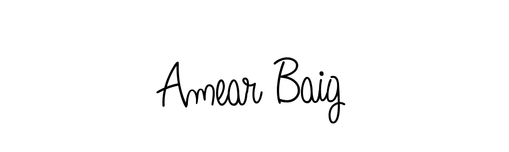 Also You can easily find your signature by using the search form. We will create Amear Baig name handwritten signature images for you free of cost using Angelique-Rose-font-FFP sign style. Amear Baig signature style 5 images and pictures png