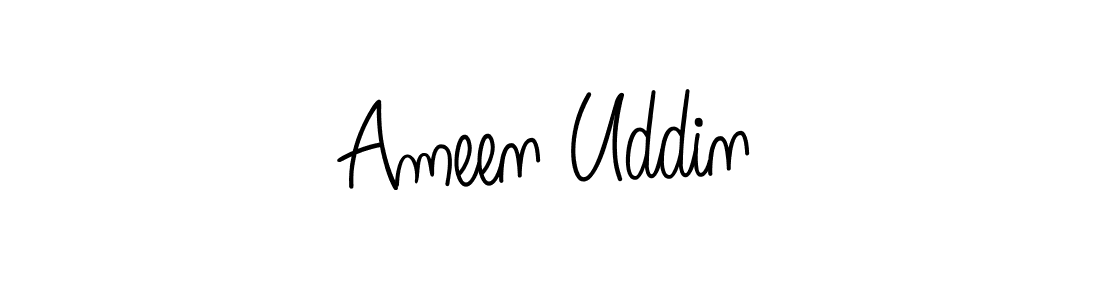 Ameen Uddin stylish signature style. Best Handwritten Sign (Angelique-Rose-font-FFP) for my name. Handwritten Signature Collection Ideas for my name Ameen Uddin. Ameen Uddin signature style 5 images and pictures png