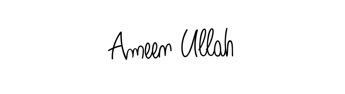 Design your own signature with our free online signature maker. With this signature software, you can create a handwritten (Angelique-Rose-font-FFP) signature for name Ameen Ullah. Ameen Ullah signature style 5 images and pictures png