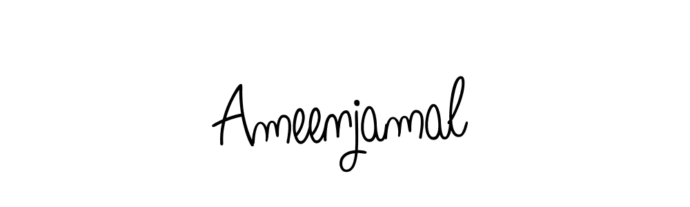 Ameenjamal stylish signature style. Best Handwritten Sign (Angelique-Rose-font-FFP) for my name. Handwritten Signature Collection Ideas for my name Ameenjamal. Ameenjamal signature style 5 images and pictures png