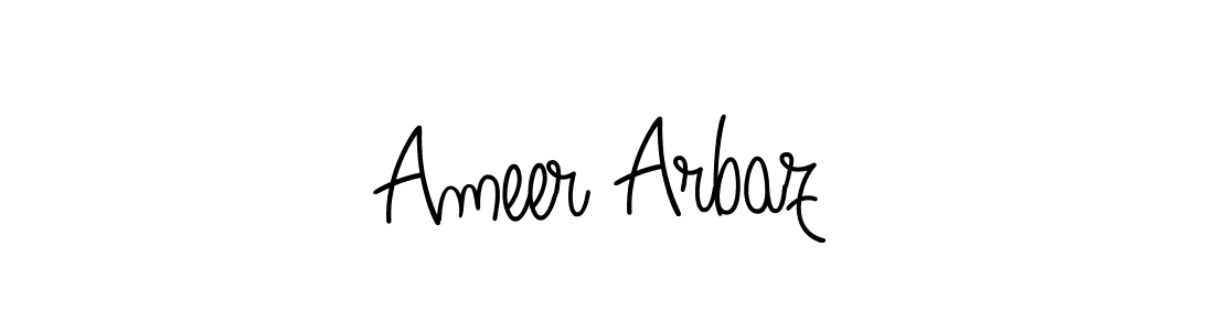 How to make Ameer Arbaz name signature. Use Angelique-Rose-font-FFP style for creating short signs online. This is the latest handwritten sign. Ameer Arbaz signature style 5 images and pictures png