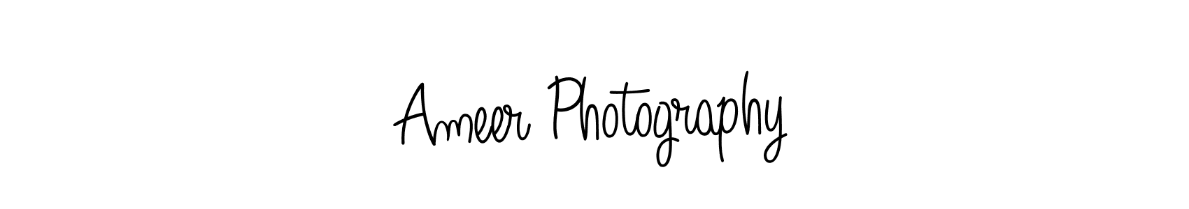 How to make Ameer Photography name signature. Use Angelique-Rose-font-FFP style for creating short signs online. This is the latest handwritten sign. Ameer Photography signature style 5 images and pictures png