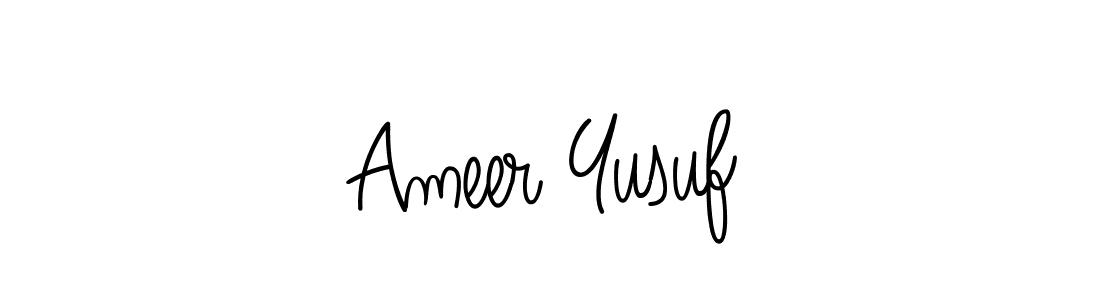 Create a beautiful signature design for name Ameer Yusuf. With this signature (Angelique-Rose-font-FFP) fonts, you can make a handwritten signature for free. Ameer Yusuf signature style 5 images and pictures png