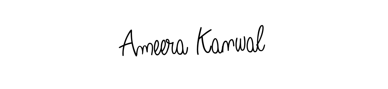 How to make Ameera Kanwal name signature. Use Angelique-Rose-font-FFP style for creating short signs online. This is the latest handwritten sign. Ameera Kanwal signature style 5 images and pictures png