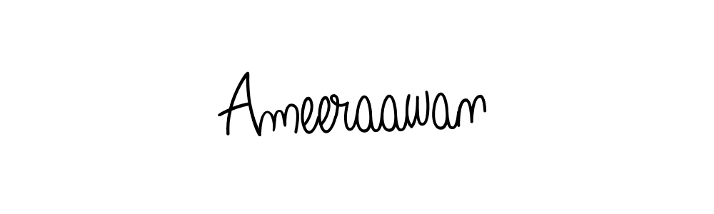 Design your own signature with our free online signature maker. With this signature software, you can create a handwritten (Angelique-Rose-font-FFP) signature for name Ameeraawan. Ameeraawan signature style 5 images and pictures png