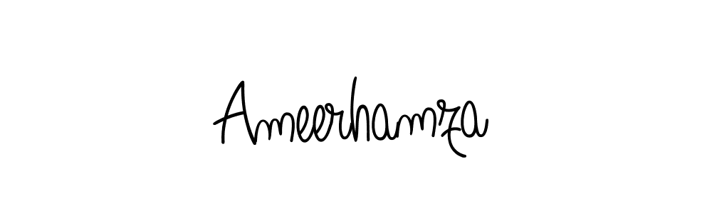 Use a signature maker to create a handwritten signature online. With this signature software, you can design (Angelique-Rose-font-FFP) your own signature for name Ameerhamza. Ameerhamza signature style 5 images and pictures png