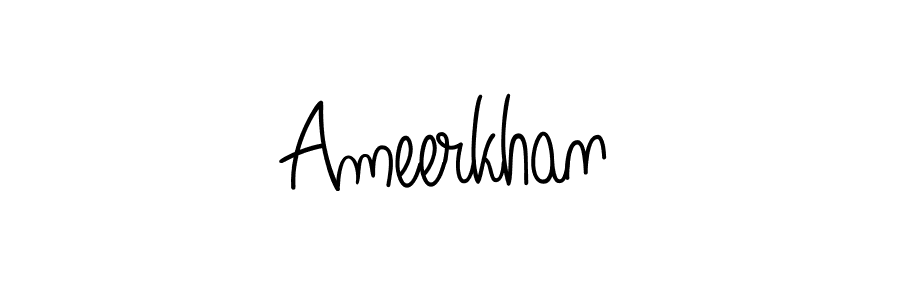 How to make Ameerkhan name signature. Use Angelique-Rose-font-FFP style for creating short signs online. This is the latest handwritten sign. Ameerkhan signature style 5 images and pictures png