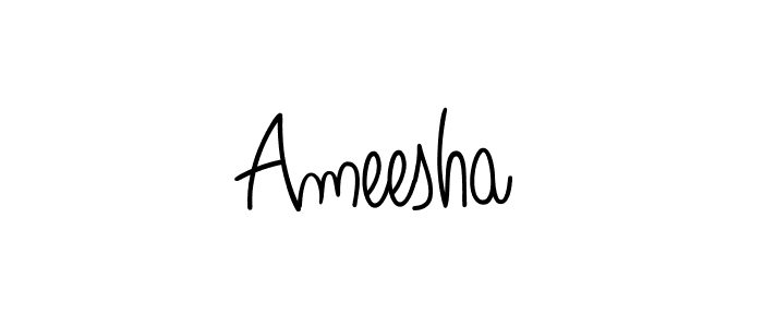 Also we have Ameesha name is the best signature style. Create professional handwritten signature collection using Angelique-Rose-font-FFP autograph style. Ameesha signature style 5 images and pictures png