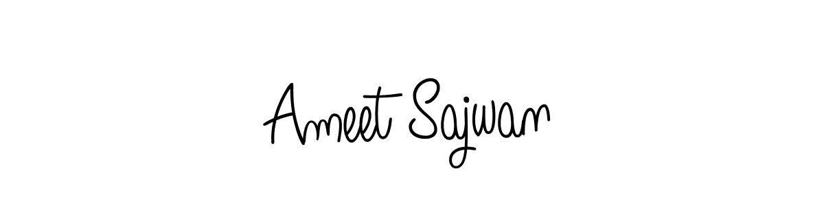 Create a beautiful signature design for name Ameet Sajwan. With this signature (Angelique-Rose-font-FFP) fonts, you can make a handwritten signature for free. Ameet Sajwan signature style 5 images and pictures png