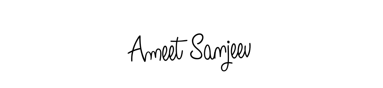 Ameet Sanjeev stylish signature style. Best Handwritten Sign (Angelique-Rose-font-FFP) for my name. Handwritten Signature Collection Ideas for my name Ameet Sanjeev. Ameet Sanjeev signature style 5 images and pictures png