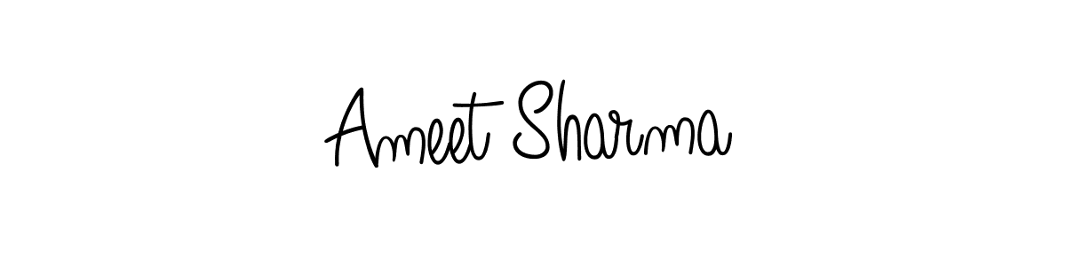 How to make Ameet Sharma name signature. Use Angelique-Rose-font-FFP style for creating short signs online. This is the latest handwritten sign. Ameet Sharma signature style 5 images and pictures png