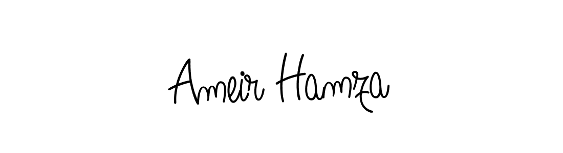 Create a beautiful signature design for name Ameir Hamza. With this signature (Angelique-Rose-font-FFP) fonts, you can make a handwritten signature for free. Ameir Hamza signature style 5 images and pictures png
