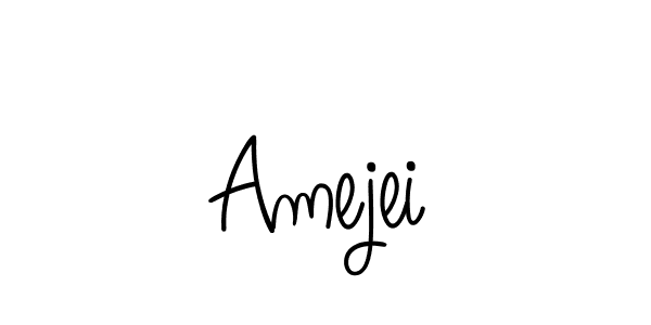 Design your own signature with our free online signature maker. With this signature software, you can create a handwritten (Angelique-Rose-font-FFP) signature for name Amejei. Amejei signature style 5 images and pictures png