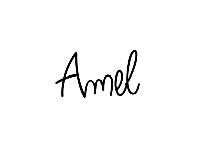 How to make Amel name signature. Use Angelique-Rose-font-FFP style for creating short signs online. This is the latest handwritten sign. Amel signature style 5 images and pictures png