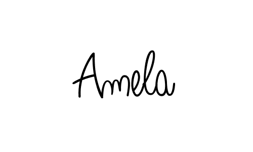 Design your own signature with our free online signature maker. With this signature software, you can create a handwritten (Angelique-Rose-font-FFP) signature for name Amela. Amela signature style 5 images and pictures png