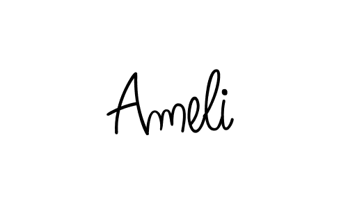 How to make Ameli signature? Angelique-Rose-font-FFP is a professional autograph style. Create handwritten signature for Ameli name. Ameli signature style 5 images and pictures png