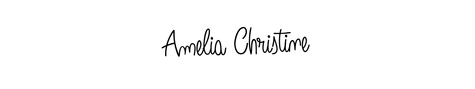 Use a signature maker to create a handwritten signature online. With this signature software, you can design (Angelique-Rose-font-FFP) your own signature for name Amelia Christine. Amelia Christine signature style 5 images and pictures png