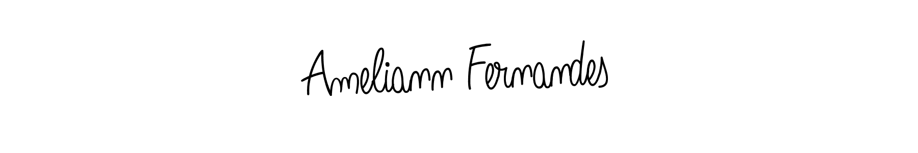 Ameliann Fernandes stylish signature style. Best Handwritten Sign (Angelique-Rose-font-FFP) for my name. Handwritten Signature Collection Ideas for my name Ameliann Fernandes. Ameliann Fernandes signature style 5 images and pictures png