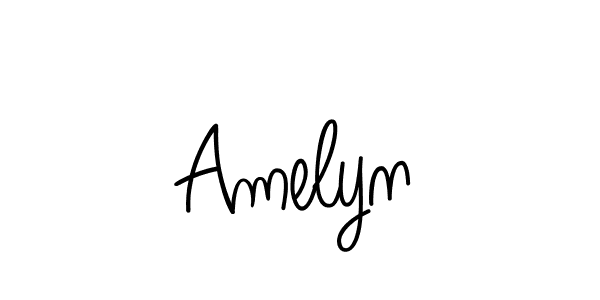 Make a beautiful signature design for name Amelyn. With this signature (Angelique-Rose-font-FFP) style, you can create a handwritten signature for free. Amelyn signature style 5 images and pictures png