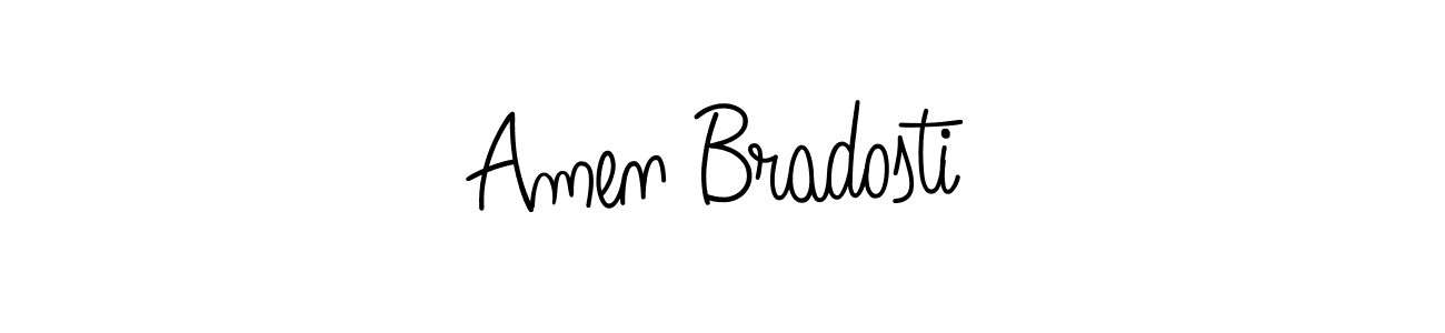 Create a beautiful signature design for name Amen Bradosti. With this signature (Angelique-Rose-font-FFP) fonts, you can make a handwritten signature for free. Amen Bradosti signature style 5 images and pictures png