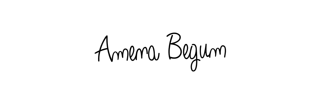 Design your own signature with our free online signature maker. With this signature software, you can create a handwritten (Angelique-Rose-font-FFP) signature for name Amena Begum. Amena Begum signature style 5 images and pictures png