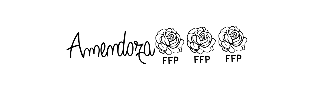 You should practise on your own different ways (Angelique-Rose-font-FFP) to write your name (Amendoza014) in signature. don't let someone else do it for you. Amendoza014 signature style 5 images and pictures png