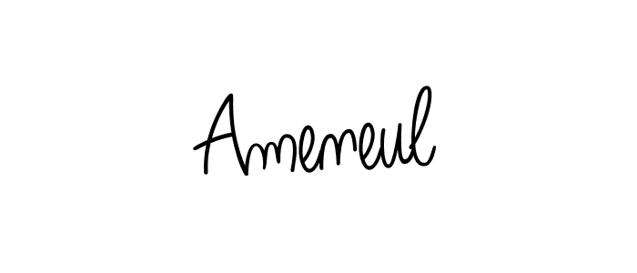 Create a beautiful signature design for name Ameneul. With this signature (Angelique-Rose-font-FFP) fonts, you can make a handwritten signature for free. Ameneul signature style 5 images and pictures png