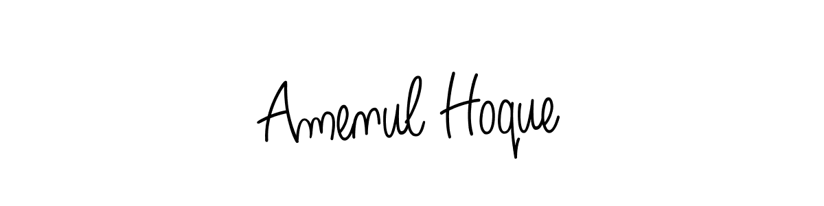 Make a beautiful signature design for name Amenul Hoque. With this signature (Angelique-Rose-font-FFP) style, you can create a handwritten signature for free. Amenul Hoque signature style 5 images and pictures png