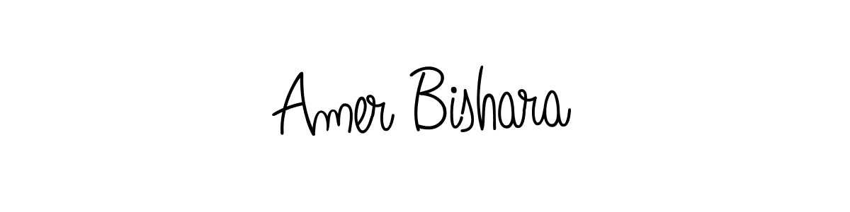 The best way (Angelique-Rose-font-FFP) to make a short signature is to pick only two or three words in your name. The name Amer Bishara include a total of six letters. For converting this name. Amer Bishara signature style 5 images and pictures png