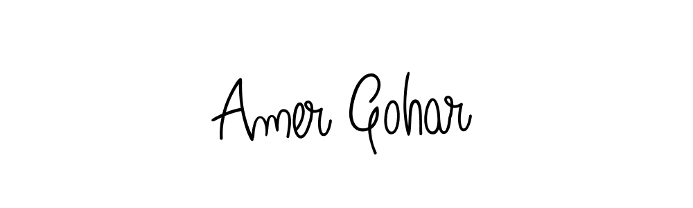 Amer Gohar stylish signature style. Best Handwritten Sign (Angelique-Rose-font-FFP) for my name. Handwritten Signature Collection Ideas for my name Amer Gohar. Amer Gohar signature style 5 images and pictures png