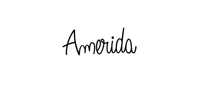 You should practise on your own different ways (Angelique-Rose-font-FFP) to write your name (Amerida) in signature. don't let someone else do it for you. Amerida signature style 5 images and pictures png