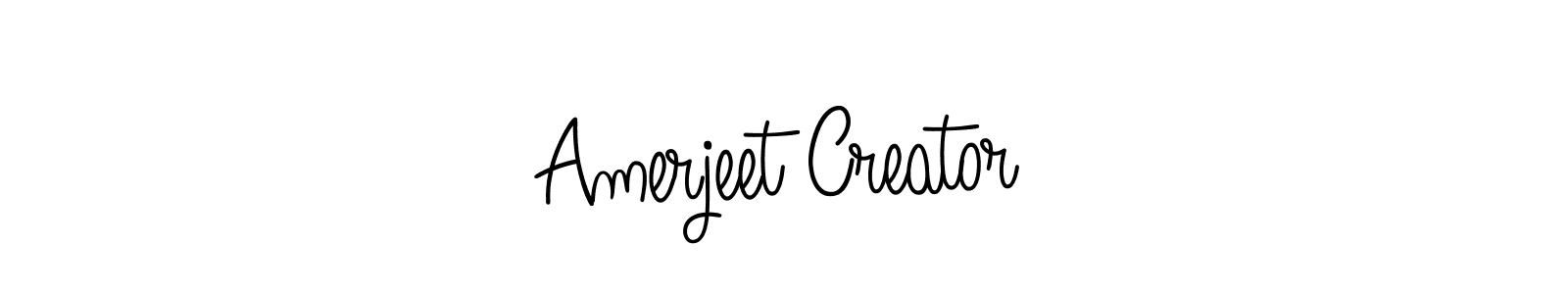 Design your own signature with our free online signature maker. With this signature software, you can create a handwritten (Angelique-Rose-font-FFP) signature for name Amerjeet Creator. Amerjeet Creator signature style 5 images and pictures png