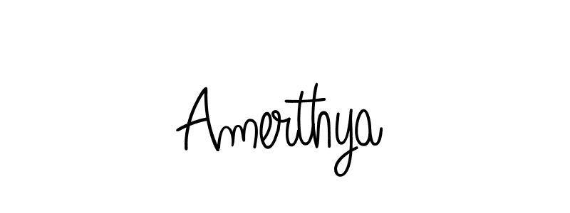 The best way (Angelique-Rose-font-FFP) to make a short signature is to pick only two or three words in your name. The name Amerthya include a total of six letters. For converting this name. Amerthya signature style 5 images and pictures png