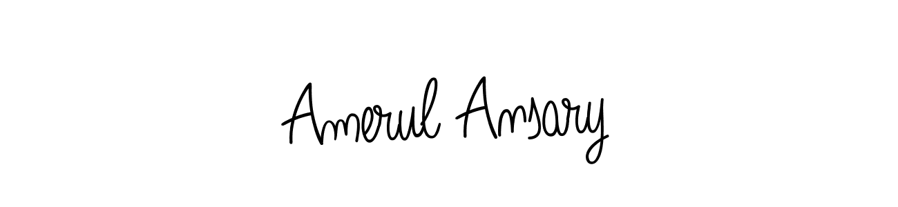 Also You can easily find your signature by using the search form. We will create Amerul Ansary name handwritten signature images for you free of cost using Angelique-Rose-font-FFP sign style. Amerul Ansary signature style 5 images and pictures png