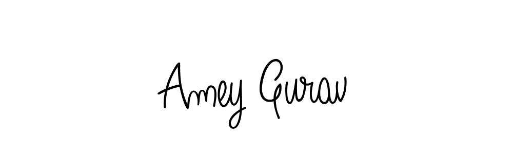 The best way (Angelique-Rose-font-FFP) to make a short signature is to pick only two or three words in your name. The name Amey Gurav include a total of six letters. For converting this name. Amey Gurav signature style 5 images and pictures png