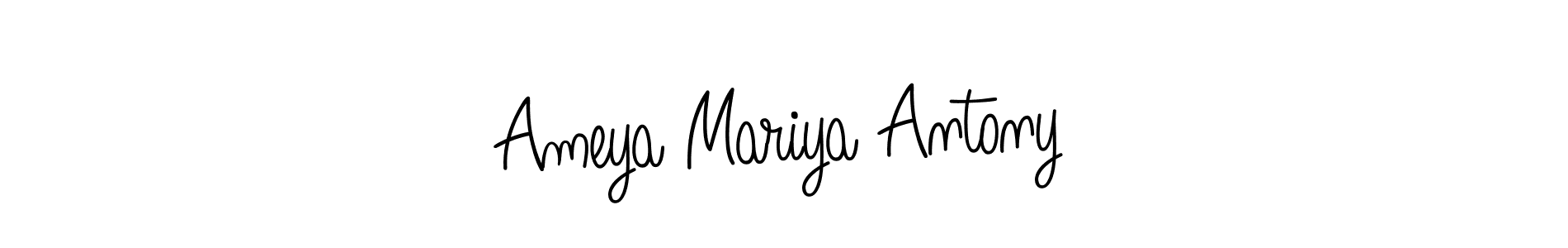Create a beautiful signature design for name Ameya Mariya Antony. With this signature (Angelique-Rose-font-FFP) fonts, you can make a handwritten signature for free. Ameya Mariya Antony signature style 5 images and pictures png