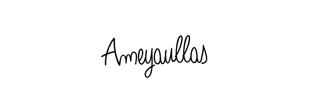 Create a beautiful signature design for name Ameyaullas. With this signature (Angelique-Rose-font-FFP) fonts, you can make a handwritten signature for free. Ameyaullas signature style 5 images and pictures png