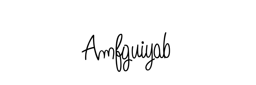 Make a beautiful signature design for name Amfguiyab. With this signature (Angelique-Rose-font-FFP) style, you can create a handwritten signature for free. Amfguiyab signature style 5 images and pictures png