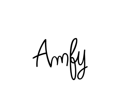 You should practise on your own different ways (Angelique-Rose-font-FFP) to write your name (Amfy) in signature. don't let someone else do it for you. Amfy signature style 5 images and pictures png