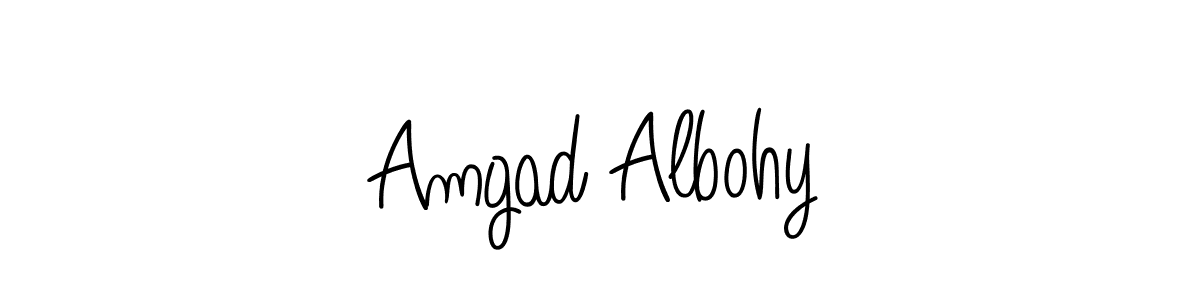 if you are searching for the best signature style for your name Amgad Albohy. so please give up your signature search. here we have designed multiple signature styles  using Angelique-Rose-font-FFP. Amgad Albohy signature style 5 images and pictures png