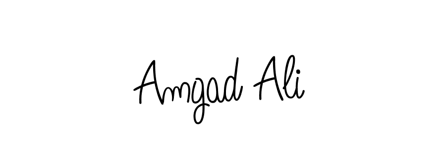 Make a beautiful signature design for name Amgad Ali. With this signature (Angelique-Rose-font-FFP) style, you can create a handwritten signature for free. Amgad Ali signature style 5 images and pictures png