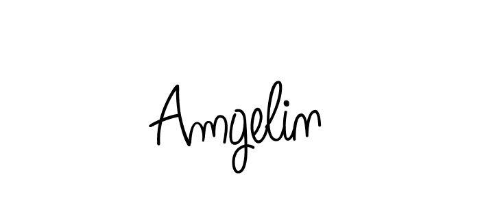 You should practise on your own different ways (Angelique-Rose-font-FFP) to write your name (Amgelin) in signature. don't let someone else do it for you. Amgelin signature style 5 images and pictures png