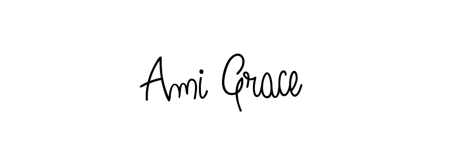 Use a signature maker to create a handwritten signature online. With this signature software, you can design (Angelique-Rose-font-FFP) your own signature for name Ami Grace. Ami Grace signature style 5 images and pictures png