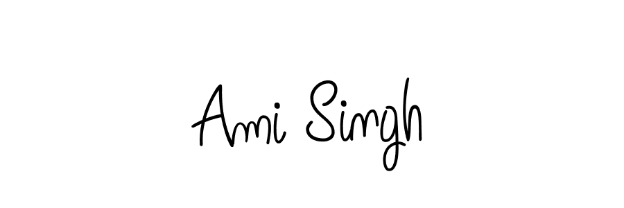 You should practise on your own different ways (Angelique-Rose-font-FFP) to write your name (Ami Singh) in signature. don't let someone else do it for you. Ami Singh signature style 5 images and pictures png