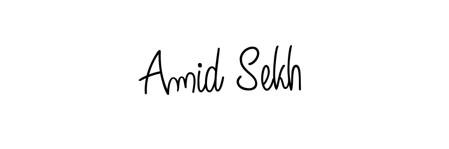 Check out images of Autograph of Amid Sekh name. Actor Amid Sekh Signature Style. Angelique-Rose-font-FFP is a professional sign style online. Amid Sekh signature style 5 images and pictures png