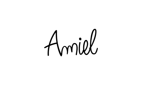 Angelique-Rose-font-FFP is a professional signature style that is perfect for those who want to add a touch of class to their signature. It is also a great choice for those who want to make their signature more unique. Get Amiel name to fancy signature for free. Amiel signature style 5 images and pictures png