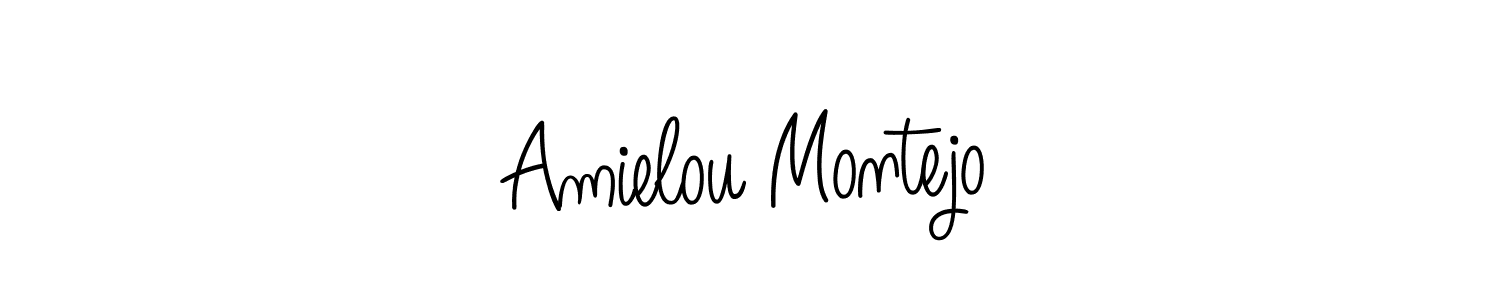 Also we have Amielou Montejo name is the best signature style. Create professional handwritten signature collection using Angelique-Rose-font-FFP autograph style. Amielou Montejo signature style 5 images and pictures png